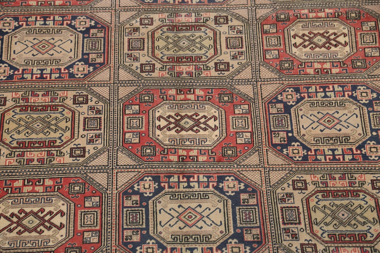 Geometric Anatolian Turkish Area Rug 7x10