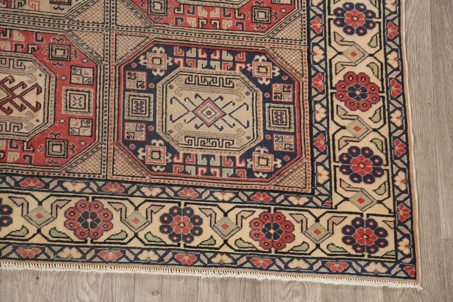 Geometric Anatolian Turkish Area Rug 7x10