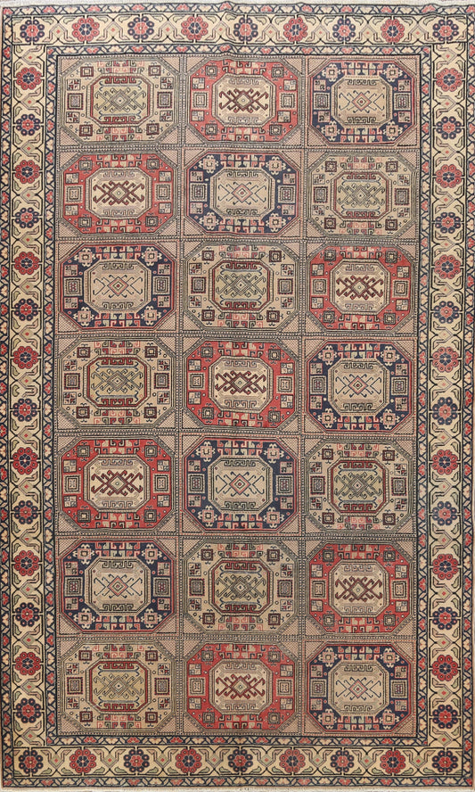 Geometric Anatolian Turkish Area Rug 7x10