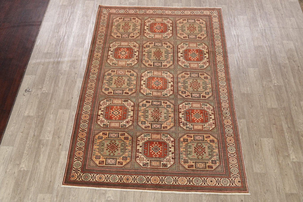 Geometric Anatolian Turkish Area Rug 6x9