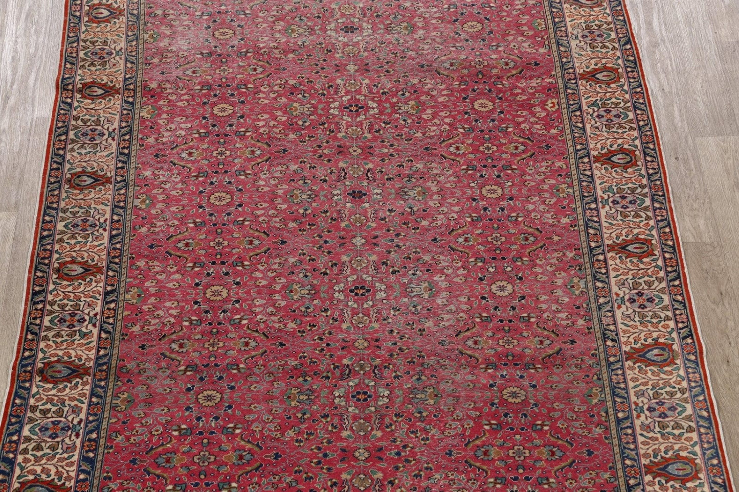 Antique Anatolian 100% Vegetable Dye Turkish Area Rug 7x10