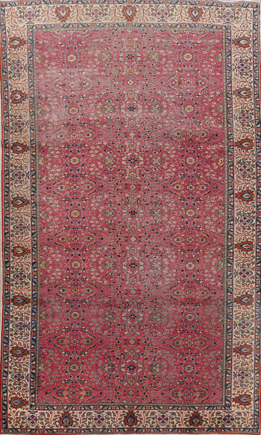 Antique Anatolian 100% Vegetable Dye Turkish Area Rug 7x10