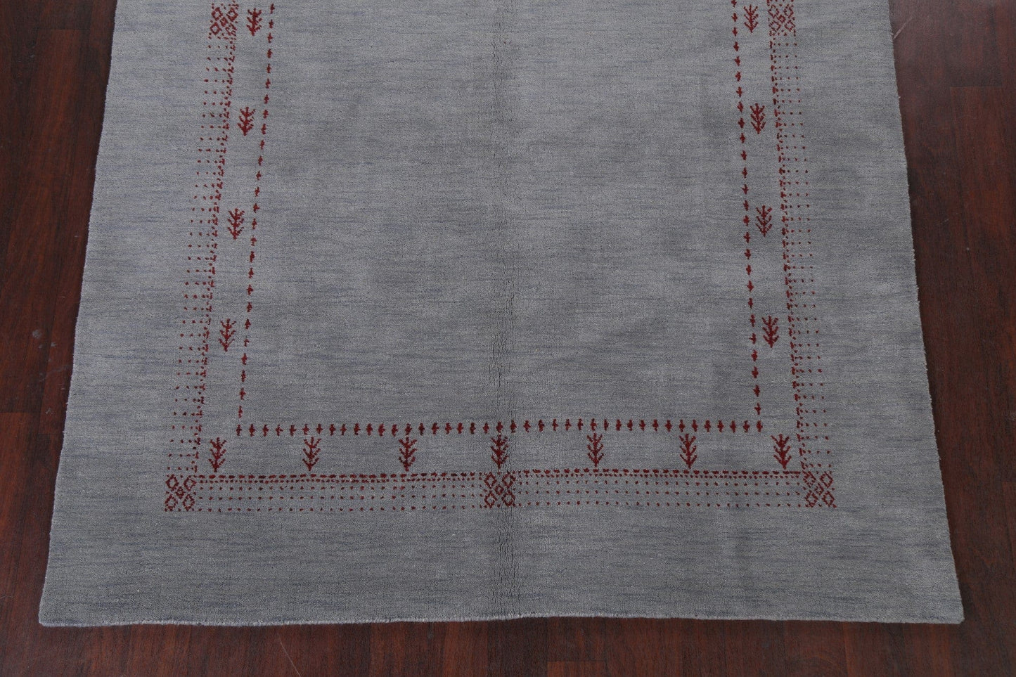 Contemporary Gabbeh Wool Area Rug 6x10