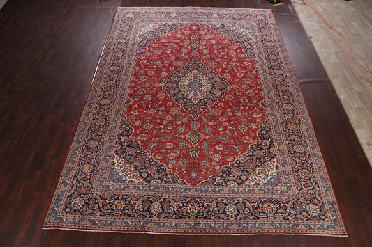 100% Vegetable Dye Kashan Persian Area Rug 10x15