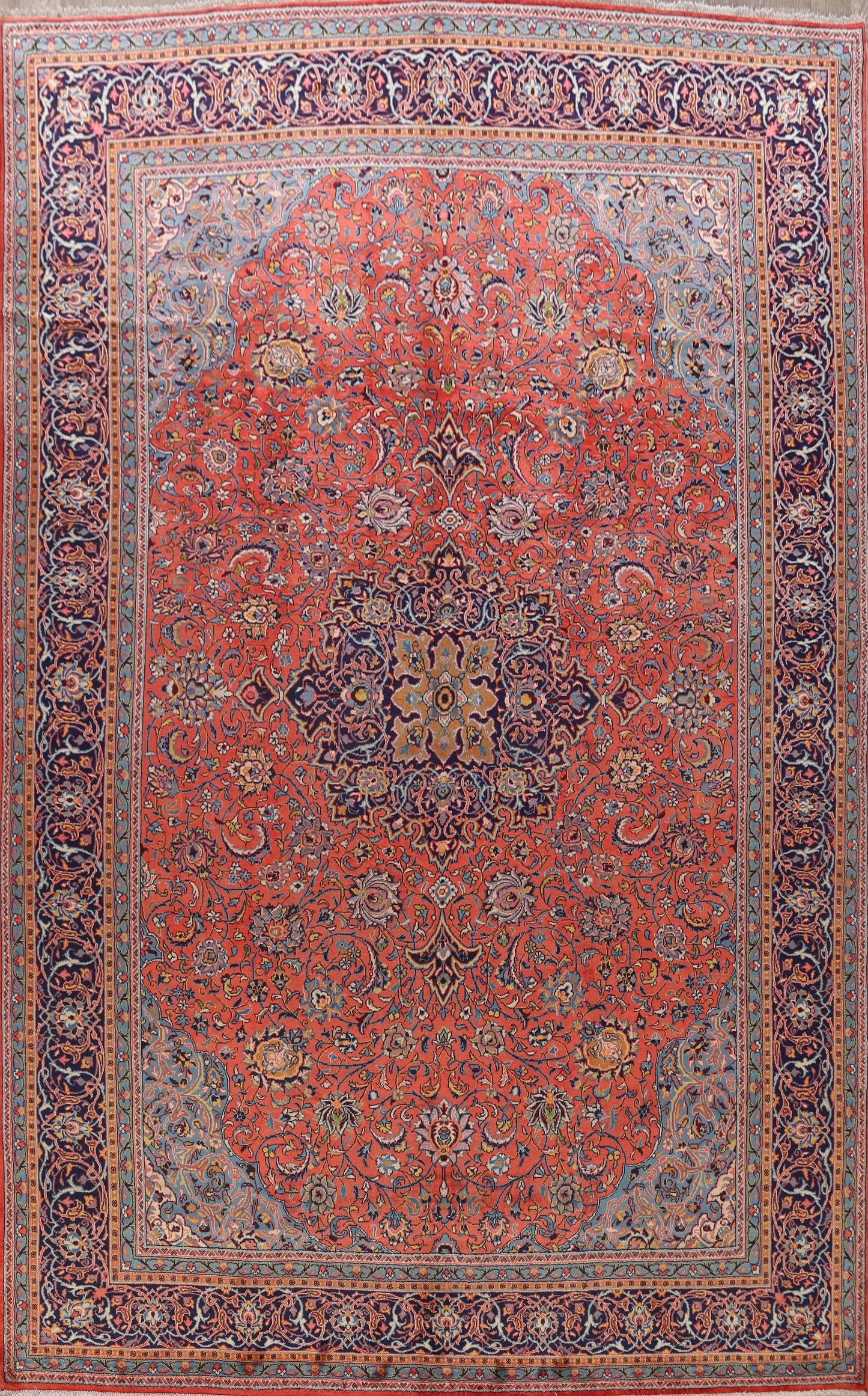 100% Vegetable Dye Sarouk Persian Area Rug 10x13