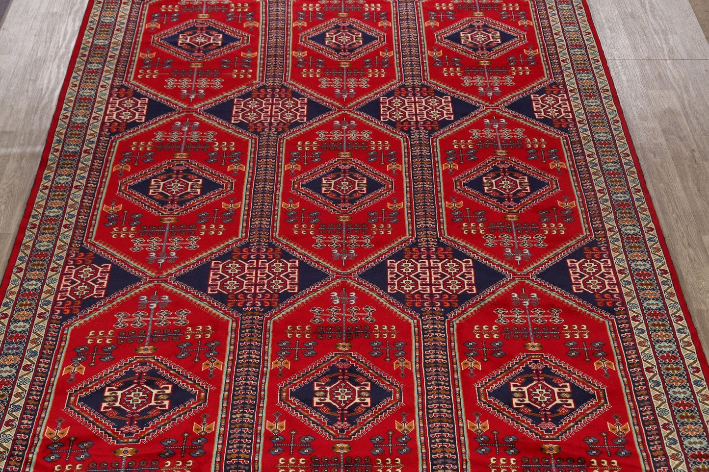 Geometric Abadeh Persian Area Rug 10x13