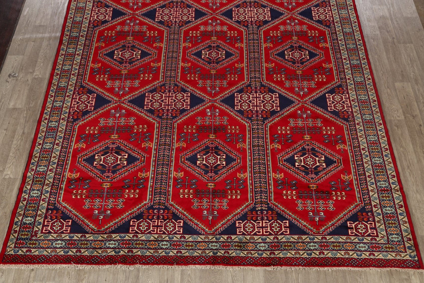 Geometric Abadeh Persian Area Rug 10x13