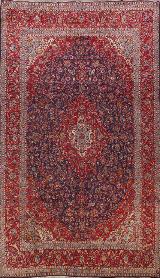 Large Traditional Kashan Persian Area Rug 10x15