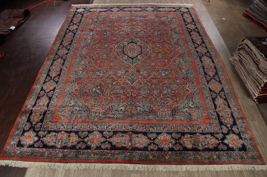 100% Vegetable Dye Antique Sarouk Persian Area Rug 14x18