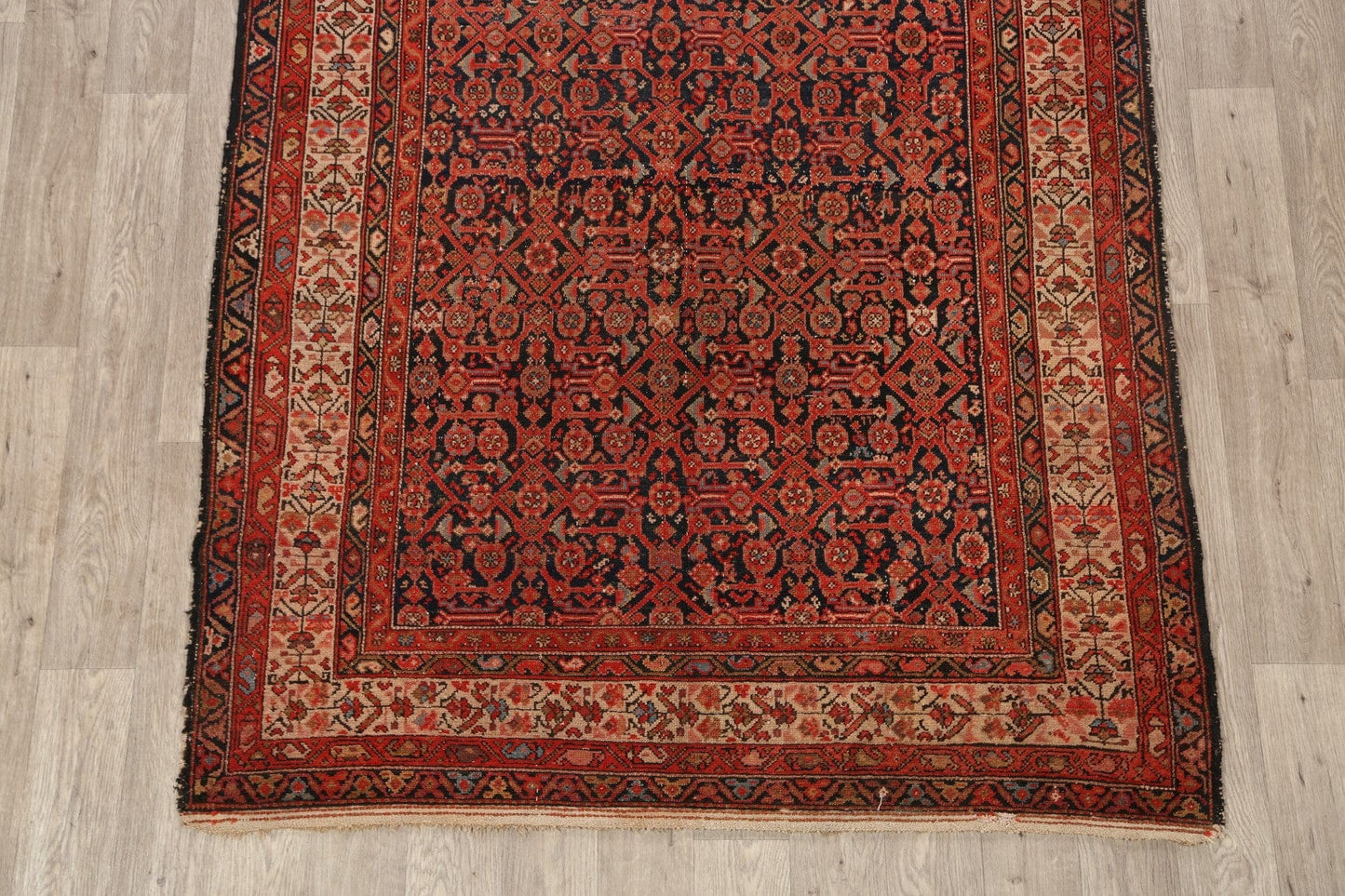 Pre-1900 Antique Malayer Vegetable Dye Persian Area Rug 5x7