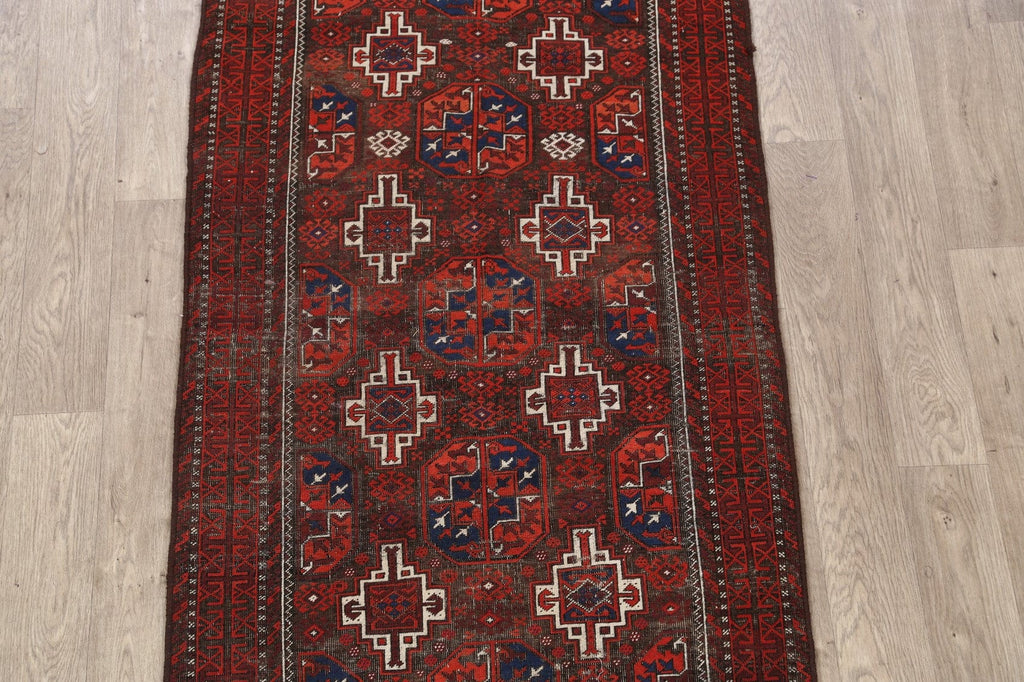 Antique Afghan Balouch Oriental Area Rug 4x7