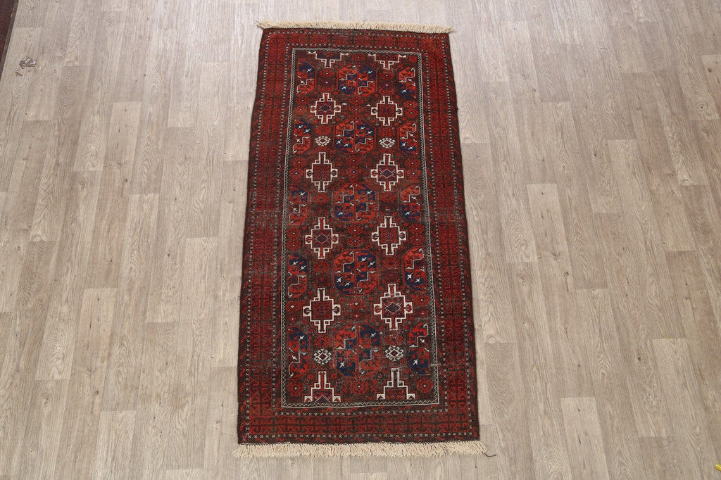 Antique Afghan Balouch Oriental Area Rug 4x7