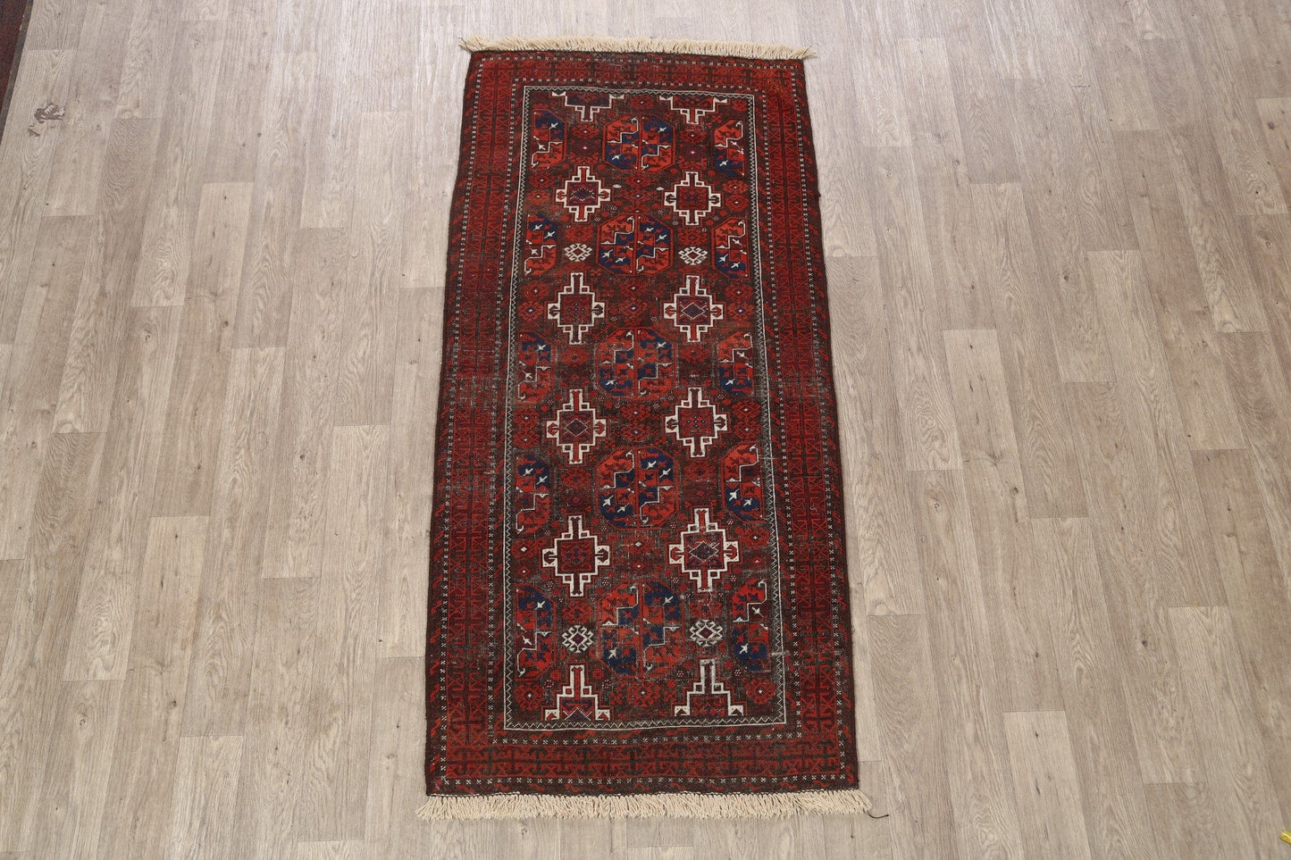 Antique Afghan Balouch Oriental Area Rug 4x7