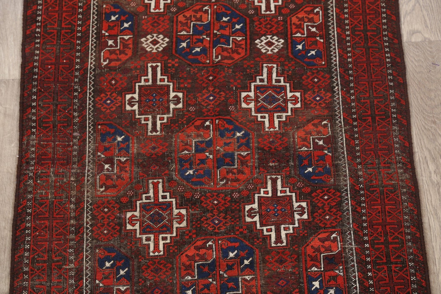 Antique Afghan Balouch Oriental Area Rug 4x7