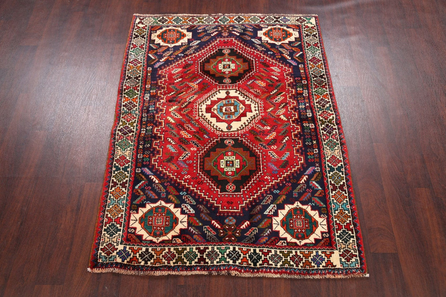 Geometric Shiraz Persian Area Rug 4x6