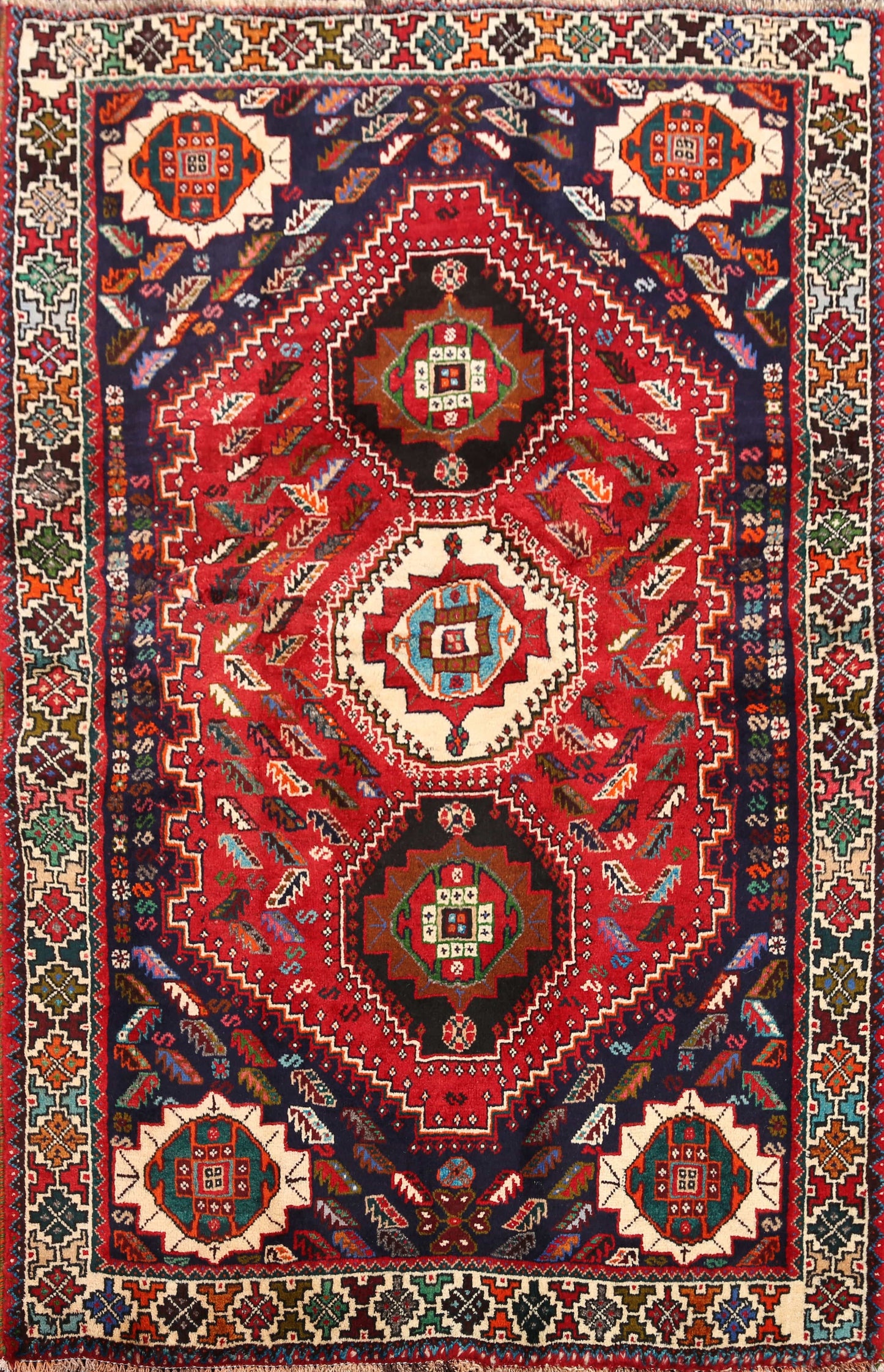 Geometric Shiraz Persian Area Rug 4x6