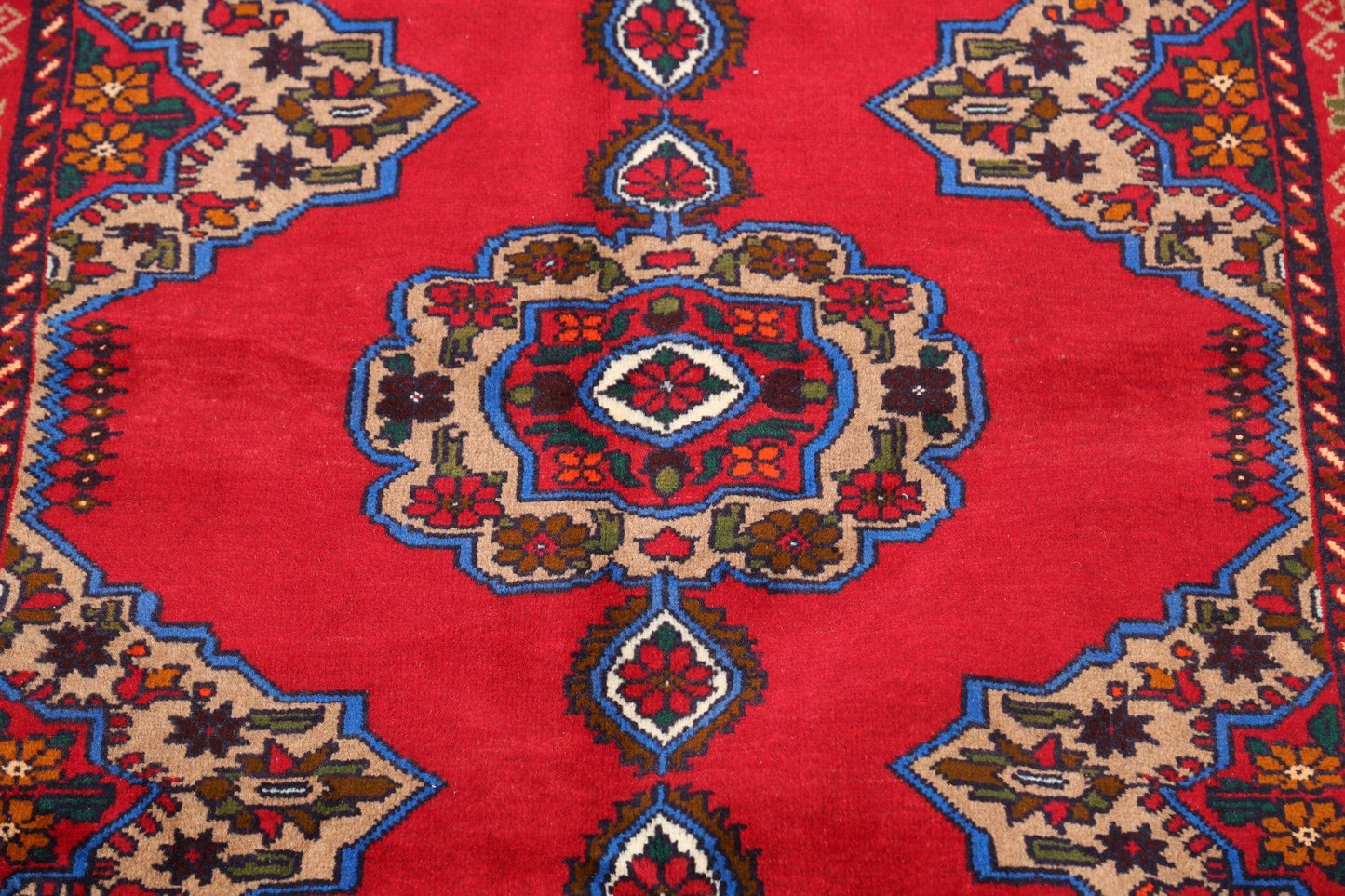 Geometric Ardebil Persian Area Rug 4x7