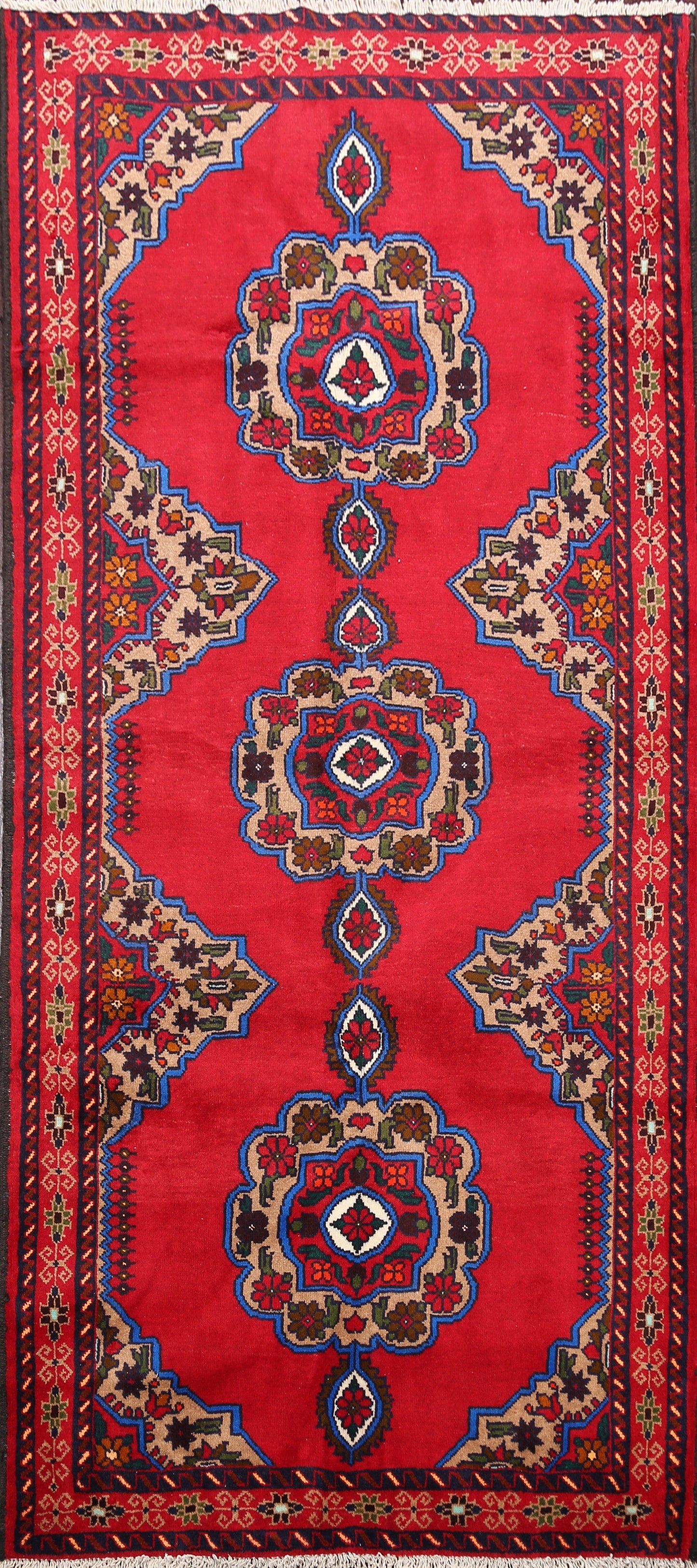 Geometric Ardebil Persian Area Rug 4x7