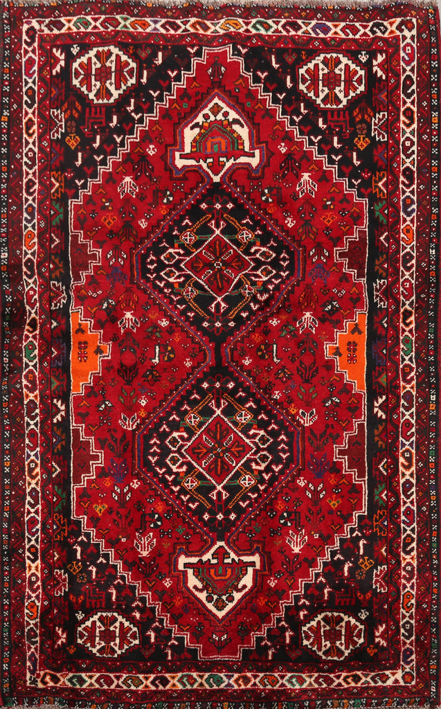 Geometric Shiraz Persian Area Rug 4x5