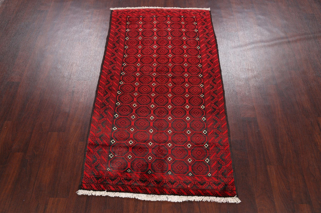 Geometric Balouch Afghan Oriental Area Rug 4x7