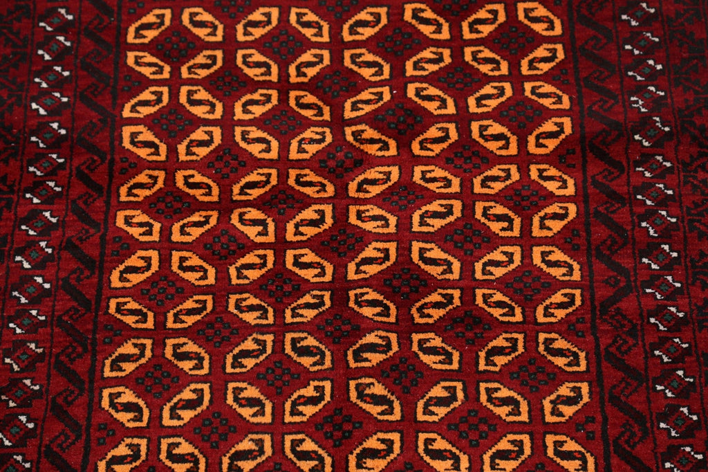 Geometric Balouch Afghan Oriental Runner Rug 3x7