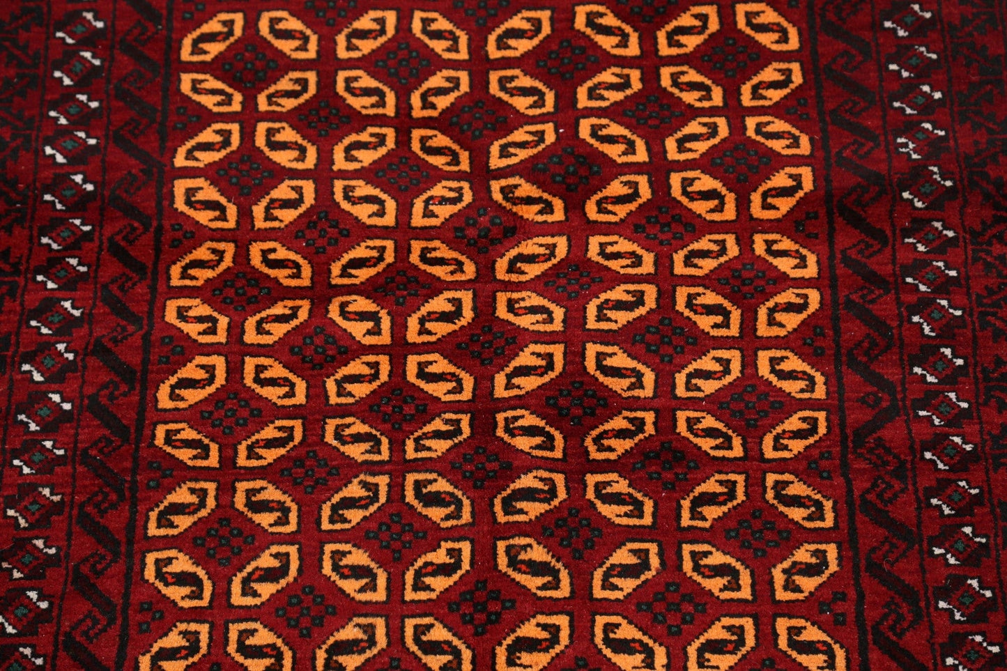 Geometric Balouch Afghan Oriental Runner Rug 3x7