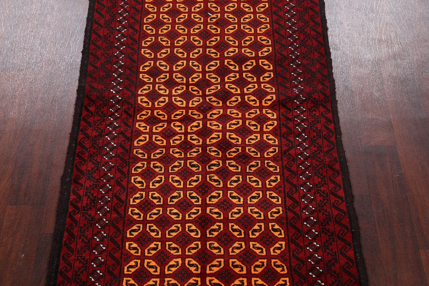 Geometric Balouch Afghan Oriental Runner Rug 3x7