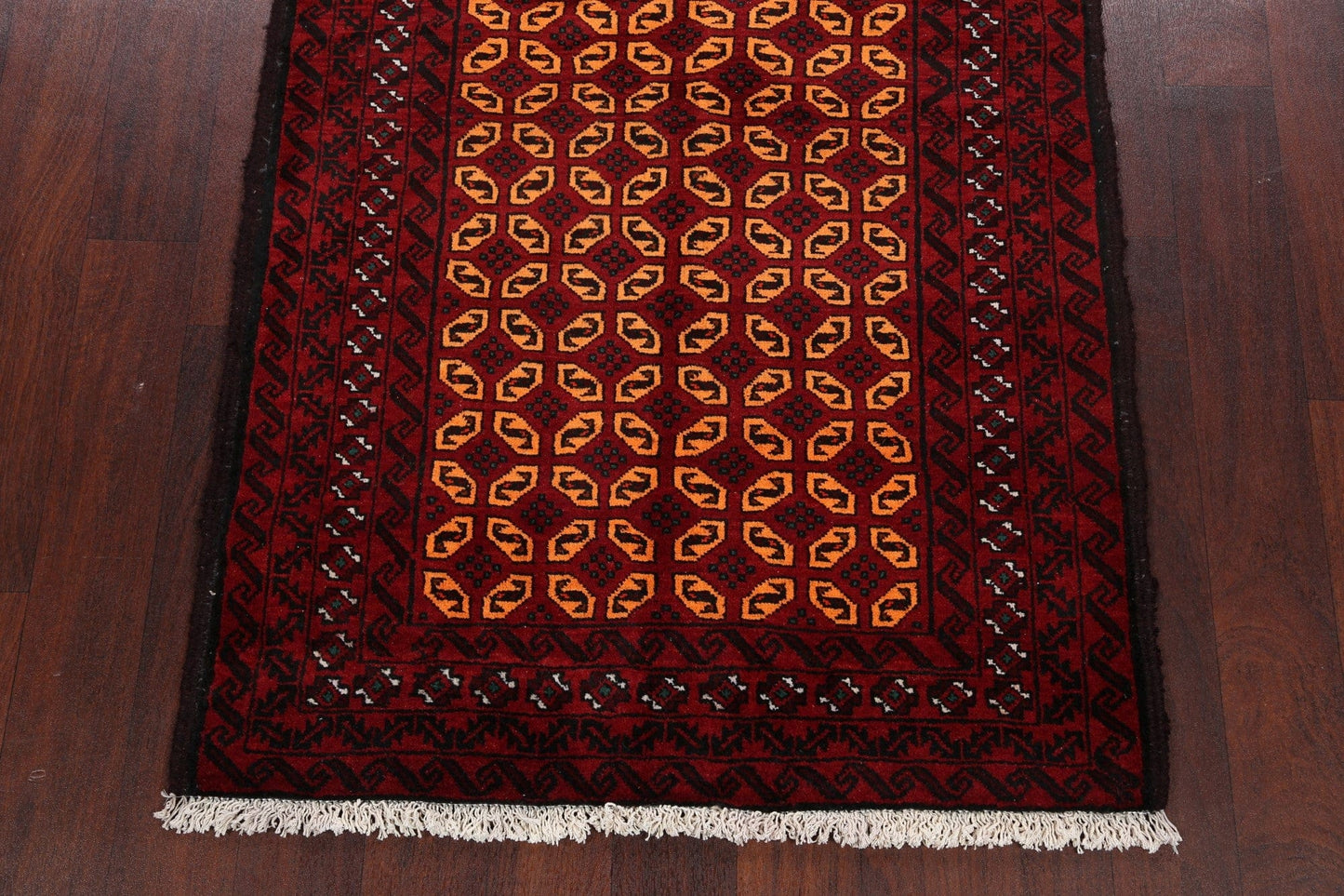 Geometric Balouch Afghan Oriental Runner Rug 3x7