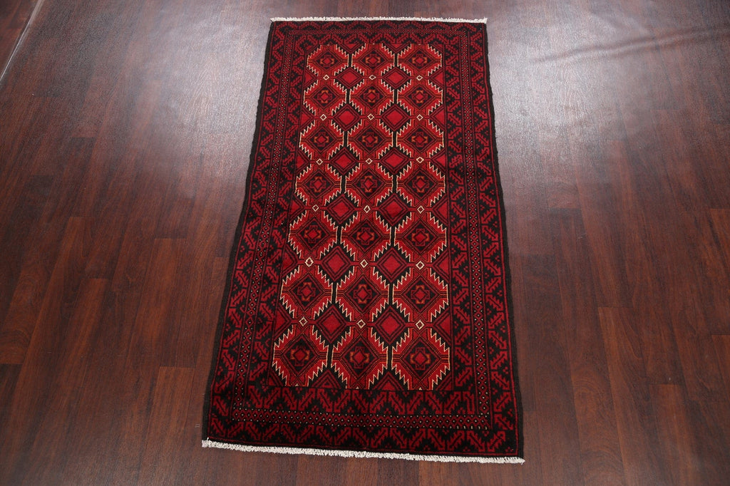 Geometric Balouch Afghan Oriental Area Rug 3x6