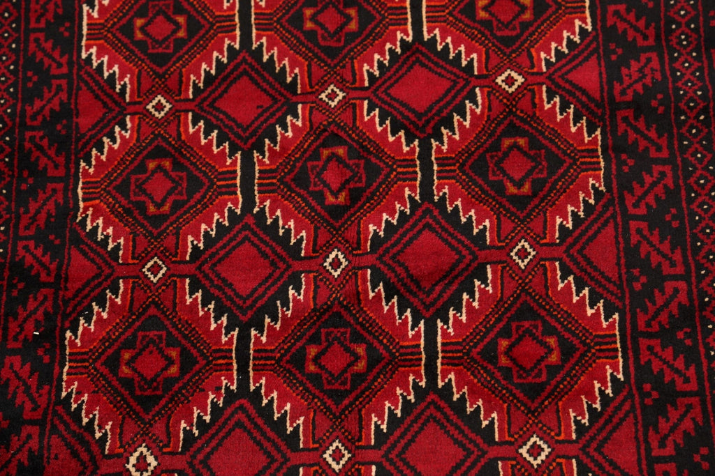 Geometric Balouch Afghan Oriental Area Rug 3x6