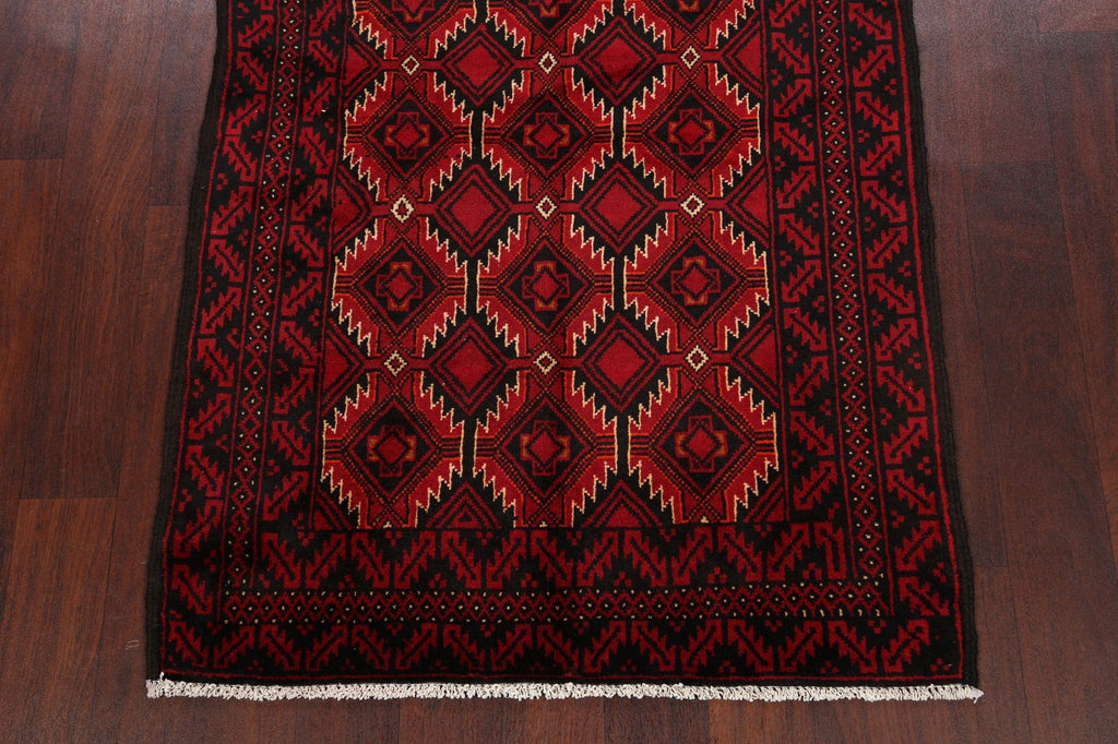 Geometric Balouch Afghan Oriental Area Rug 3x6