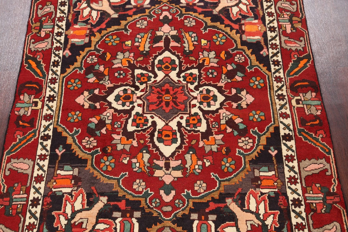 Geometric Bakhtiari Persian Area Rug 5x6