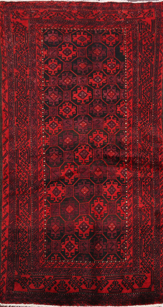 Geometric Balouch Afghan Oriental Area Rug 3x6