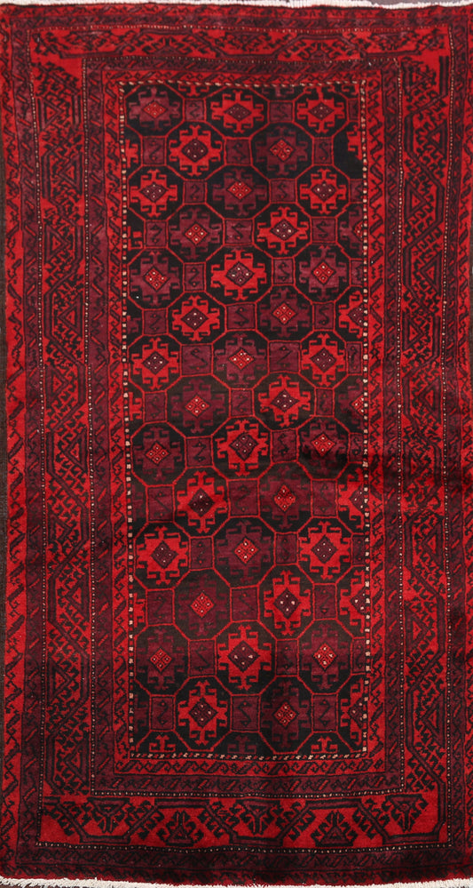 Geometric Balouch Afghan Oriental Area Rug 3x6