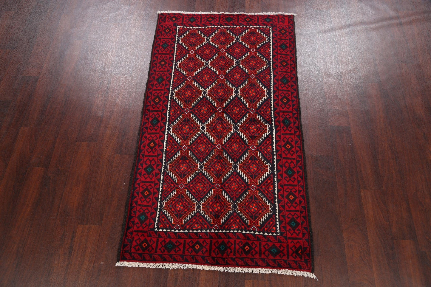 Geometric Balouch Afghan Oriental Area Rug 3x6