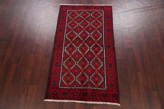 Geometric Balouch Afghan Oriental Area Rug 3x6