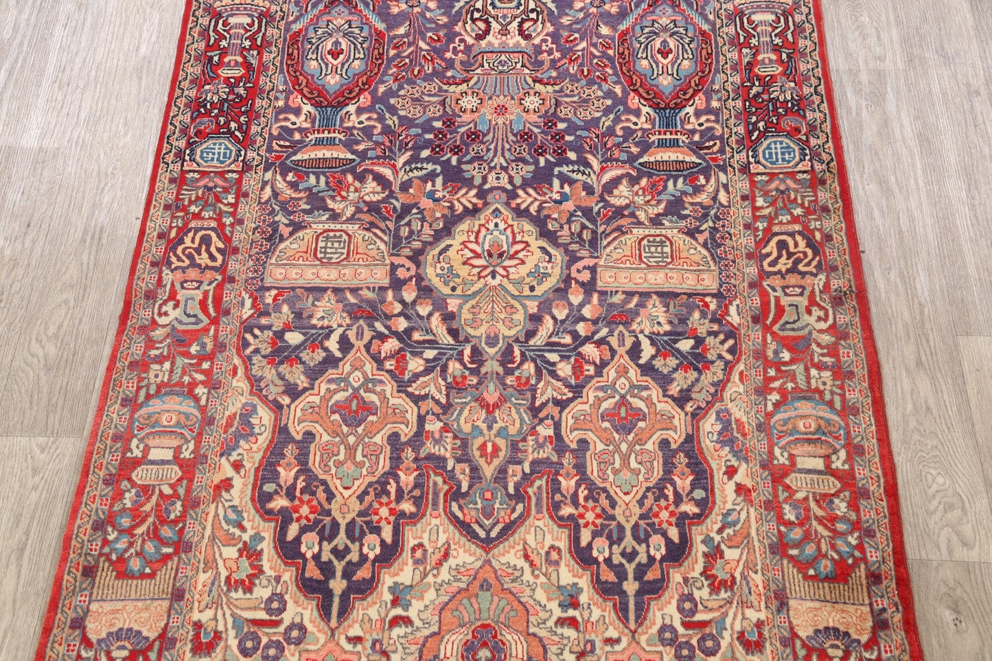 Pictorial Kashmar Persian Area Rug 4x7