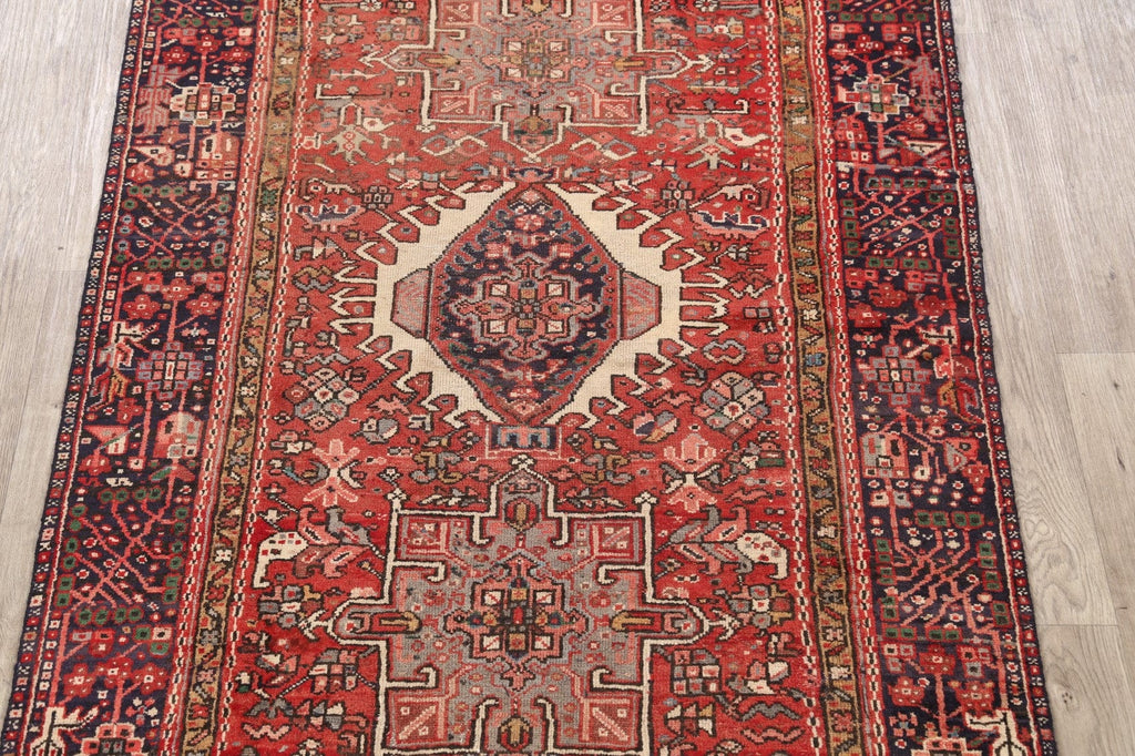 Antique 100% Vegetable Dye Gharajeh Persian Area Rug 4x6