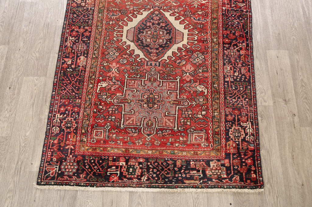 Antique 100% Vegetable Dye Gharajeh Persian Area Rug 4x6