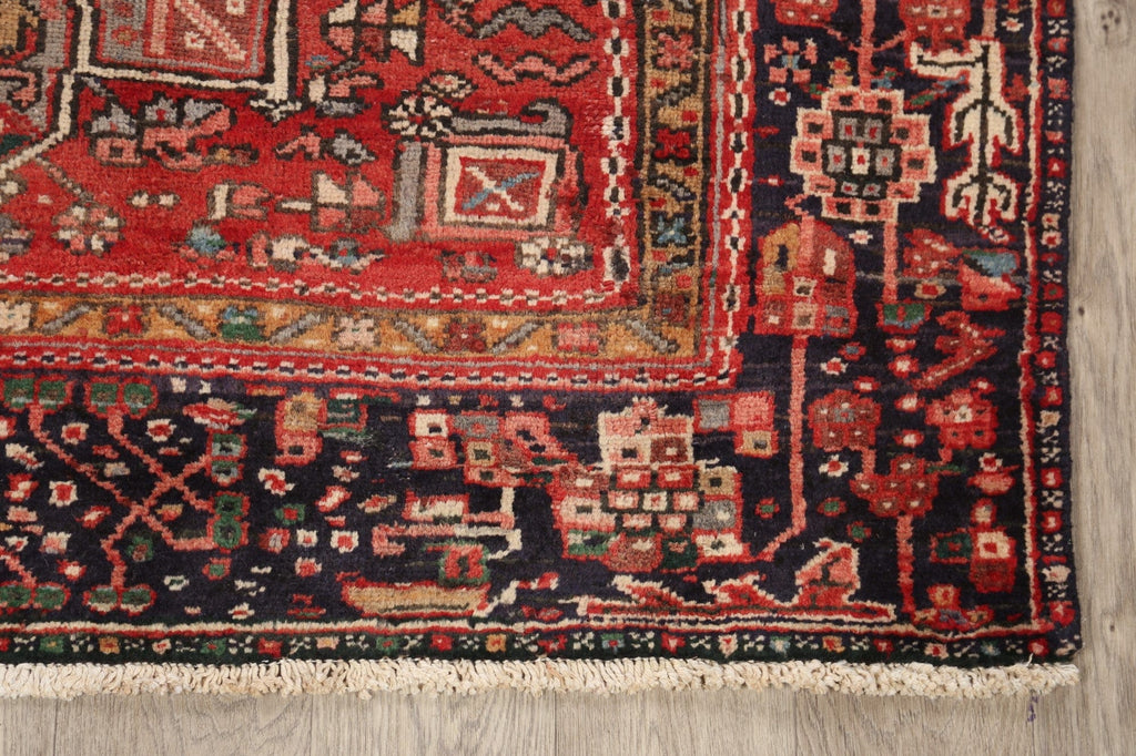 Antique 100% Vegetable Dye Gharajeh Persian Area Rug 4x6