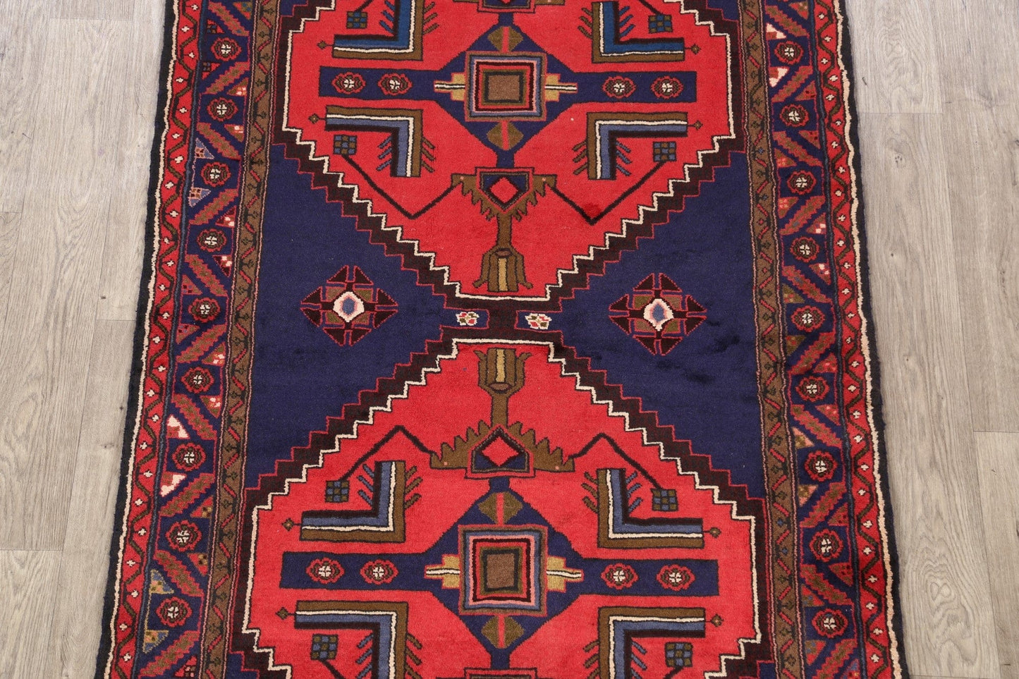 Tribal Hamedan Persian Area Rug 4x7