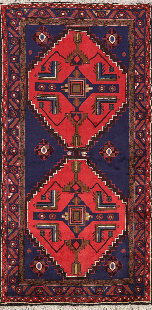 Tribal Hamedan Persian Area Rug 4x7