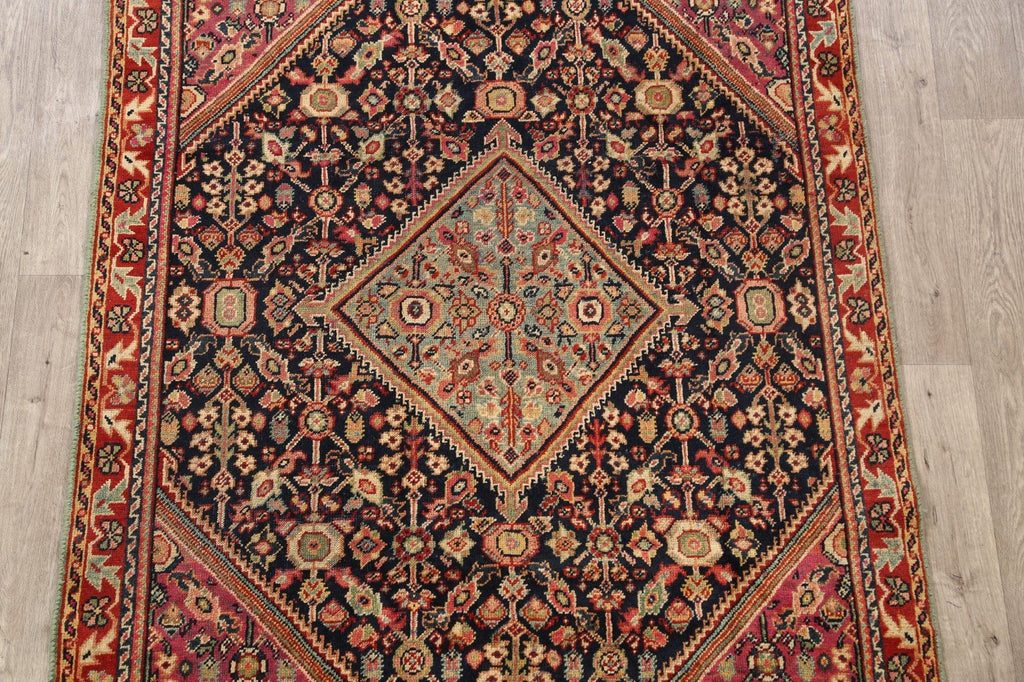 Antique 100% Vegetable Dye Mahal Persian Area Rug 4x6