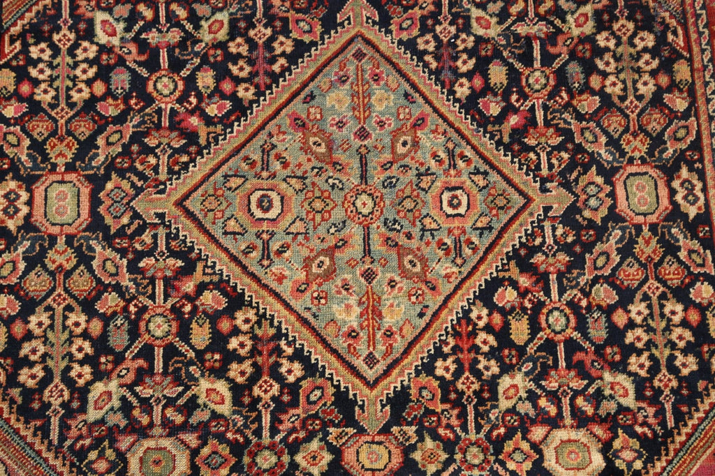 Antique 100% Vegetable Dye Mahal Persian Area Rug 4x6