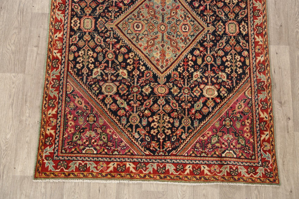 Antique 100% Vegetable Dye Mahal Persian Area Rug 4x6