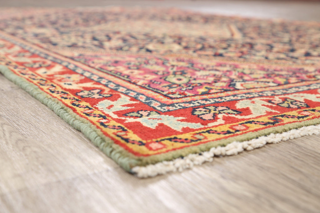 Antique 100% Vegetable Dye Mahal Persian Area Rug 4x6