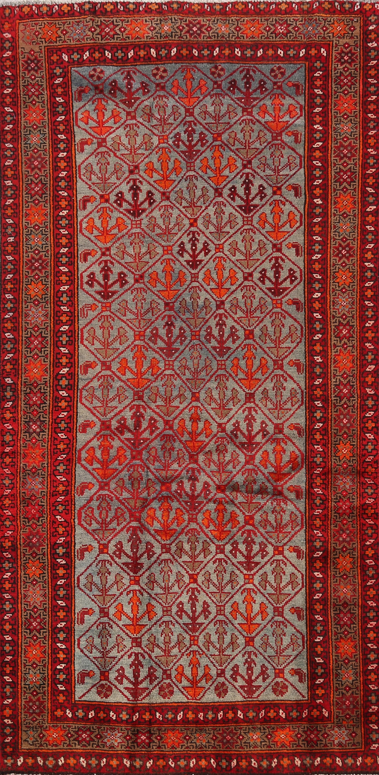 All-Over Malayer Persian Area Rug 4x7