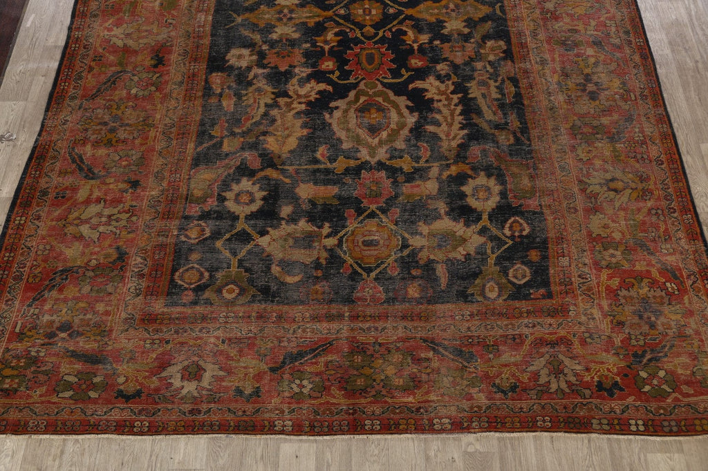 Antique Vegetable Dye Sultanabad Persian Area Rug 11x14 Large