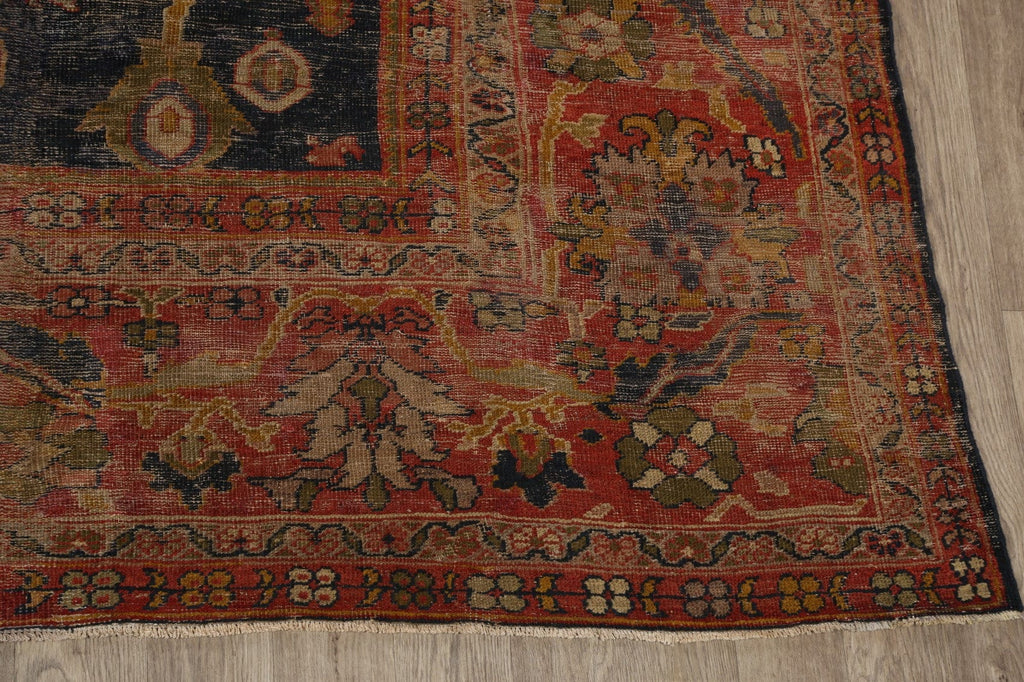 Antique Vegetable Dye Sultanabad Persian Area Rug 11x14 Large