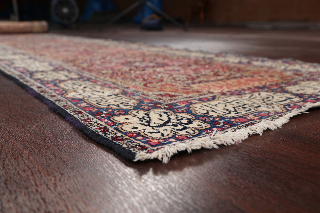 Antique Vegetable Dye Kerman Lavar Persian Runner Rug 3x19